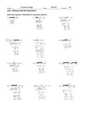 Featured image of post A10 Solving Cube Root Equations Answers