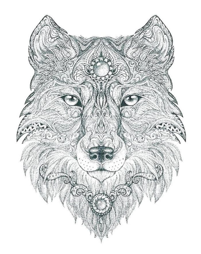 Featured image of post Abstract Wolf Coloring Pages For Adults