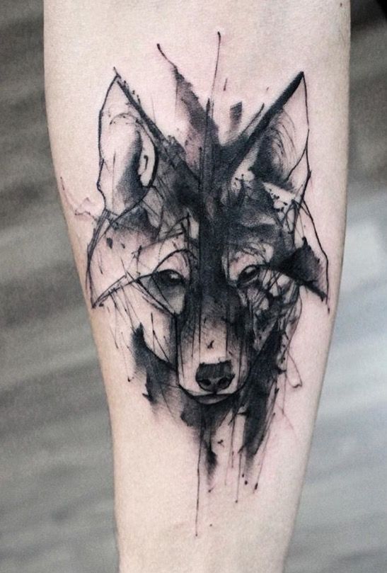 pic Abstract Wolf Tattoo Designs