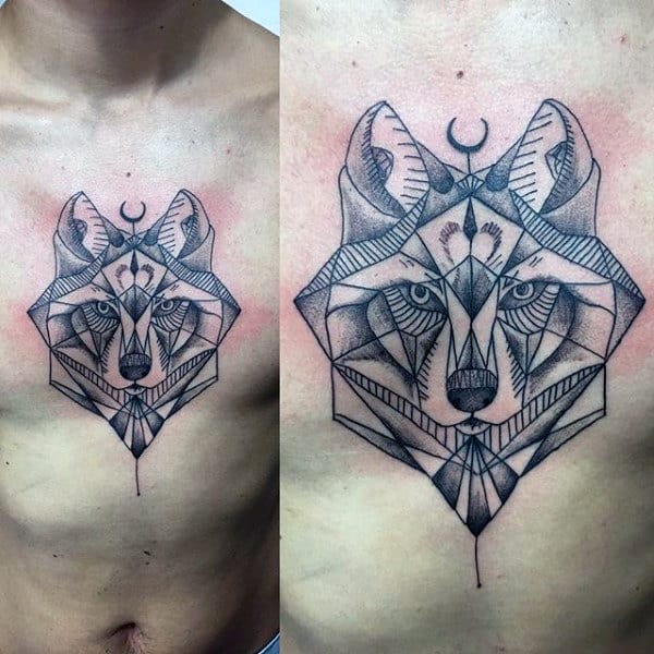 pic Abstract Wolf Tattoo Designs