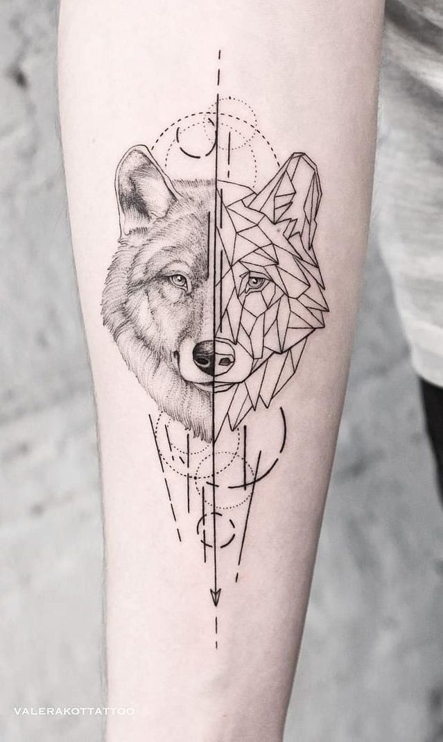 pics Abstract Wolf Tattoo Designs