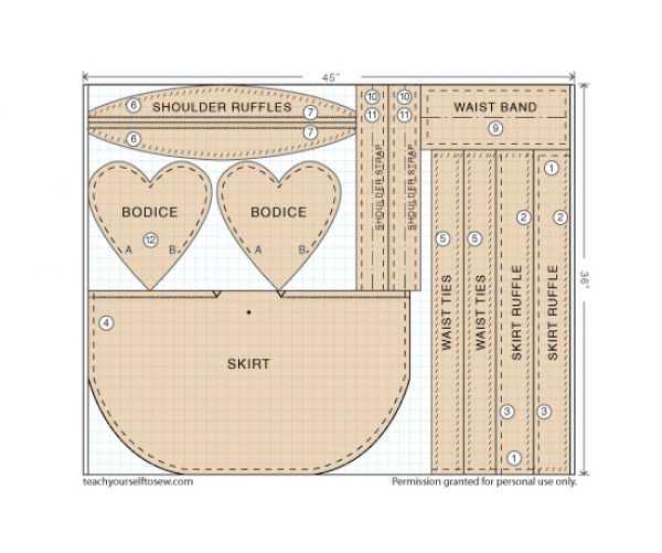 picture Chef Half Apron Pattern