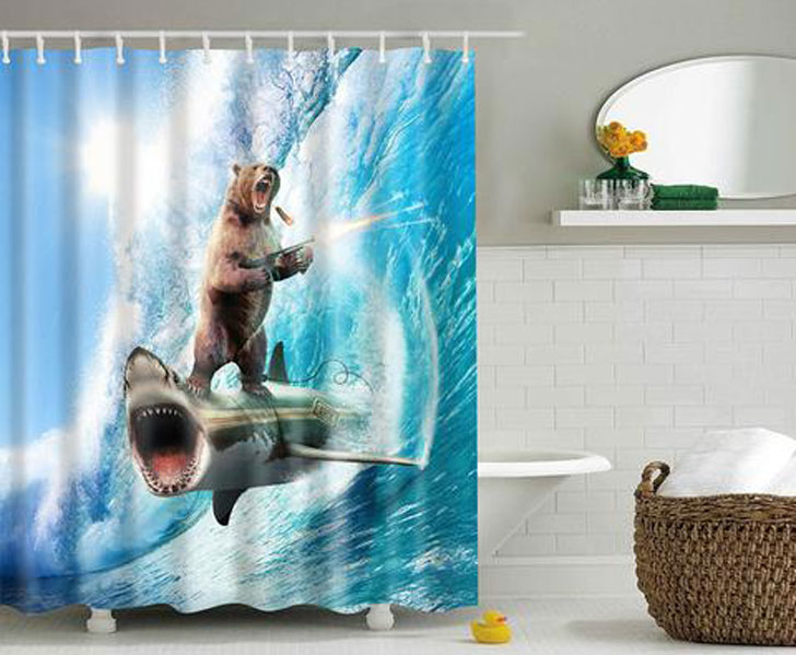 photo Crazy Funny Shower Curtains