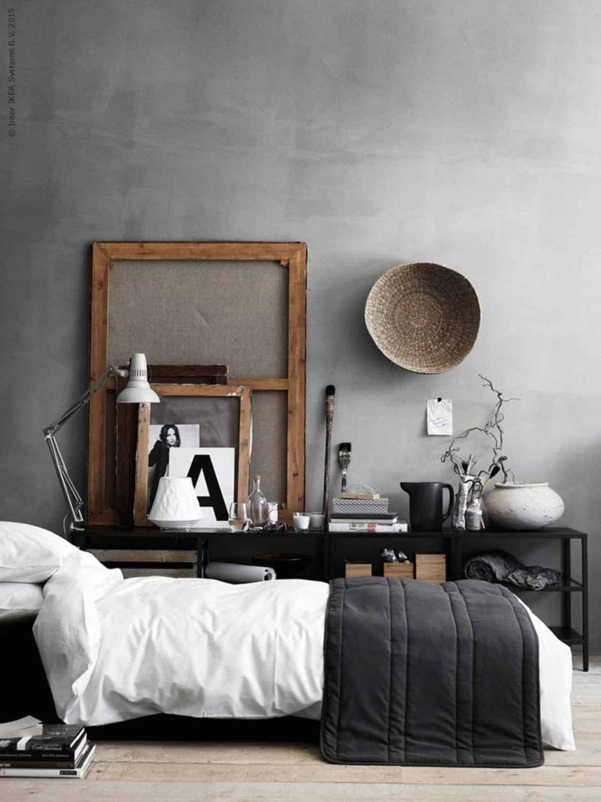 pic Dark Grey Industrial Bedroom