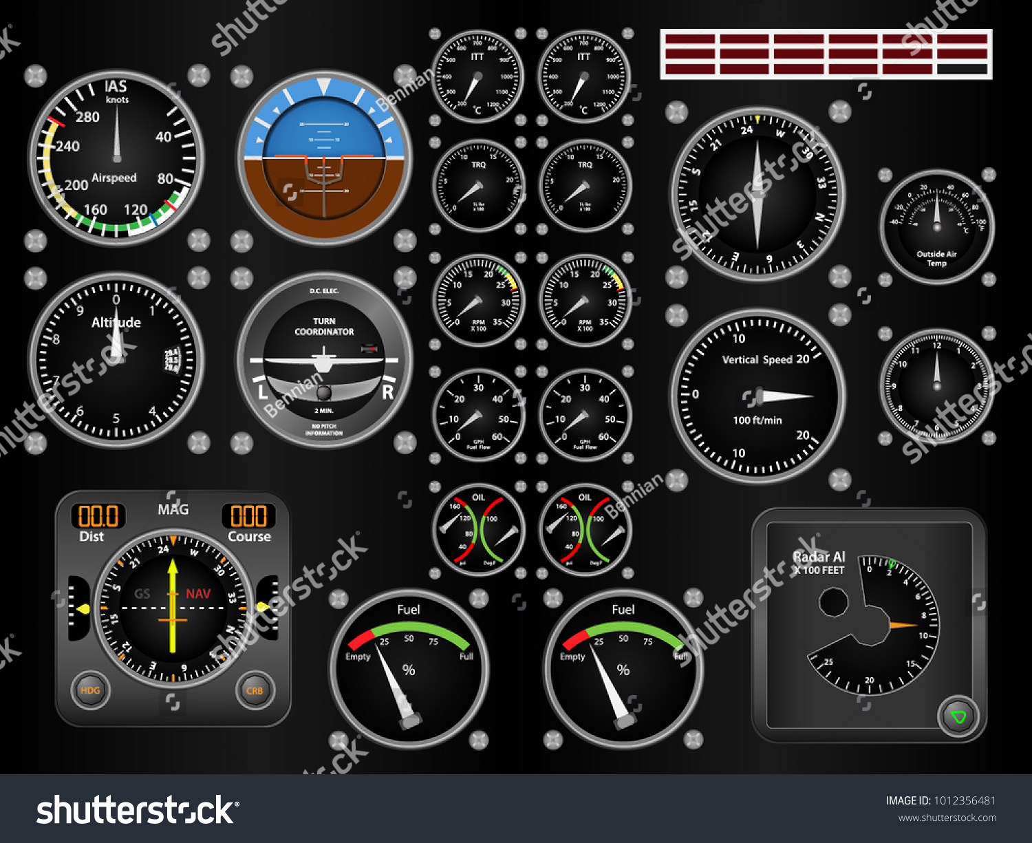 picture Flight Vector Dashboard