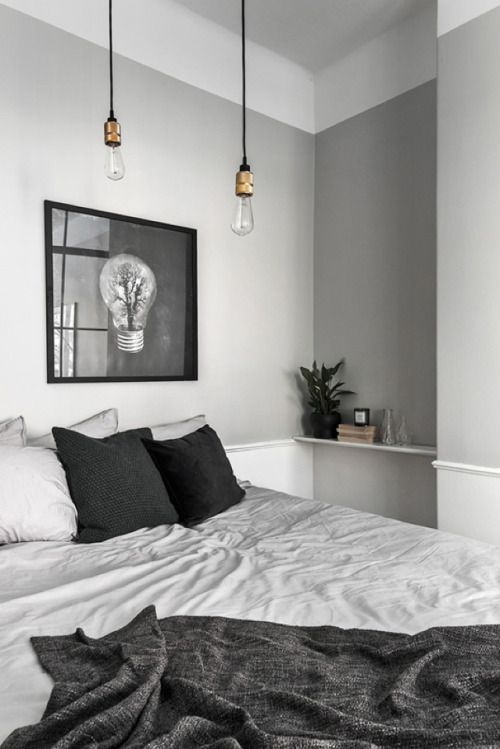 pix Grey Industrial Bedroom