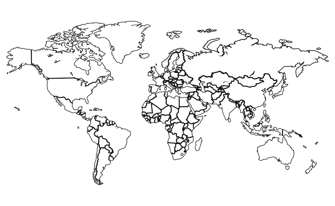 picture High Resolution Labeled Blank World Map