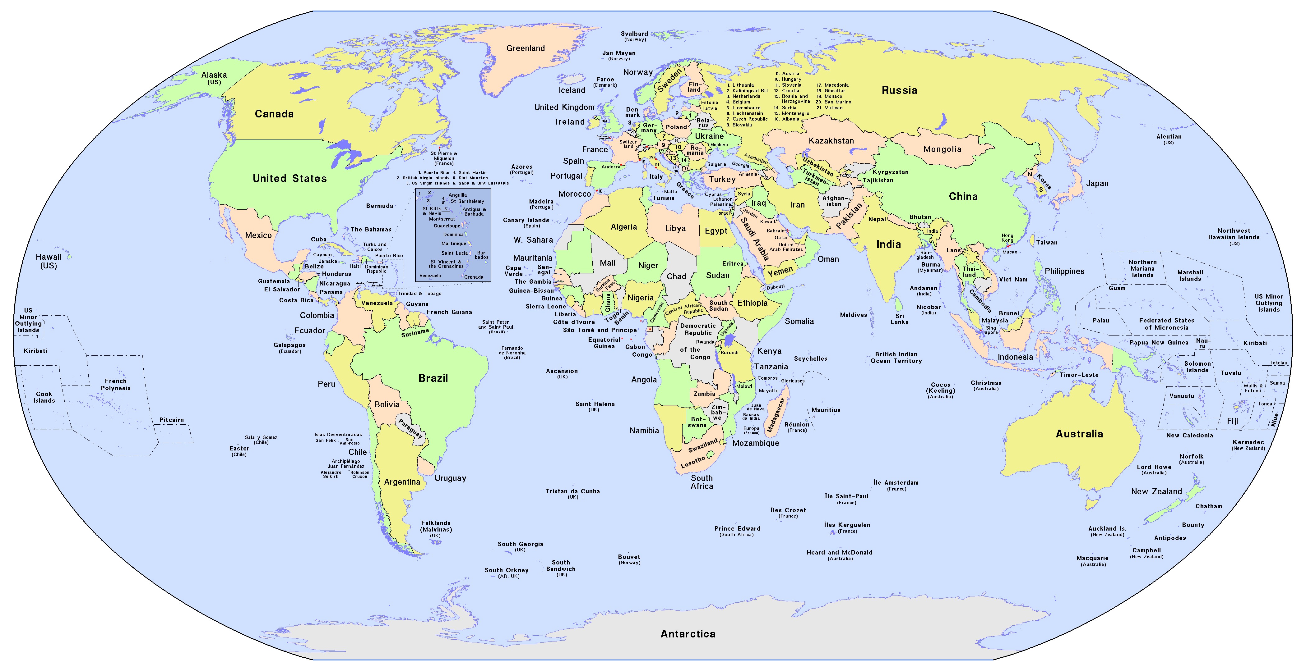 pix High Resolution Labeled World Map With Countries