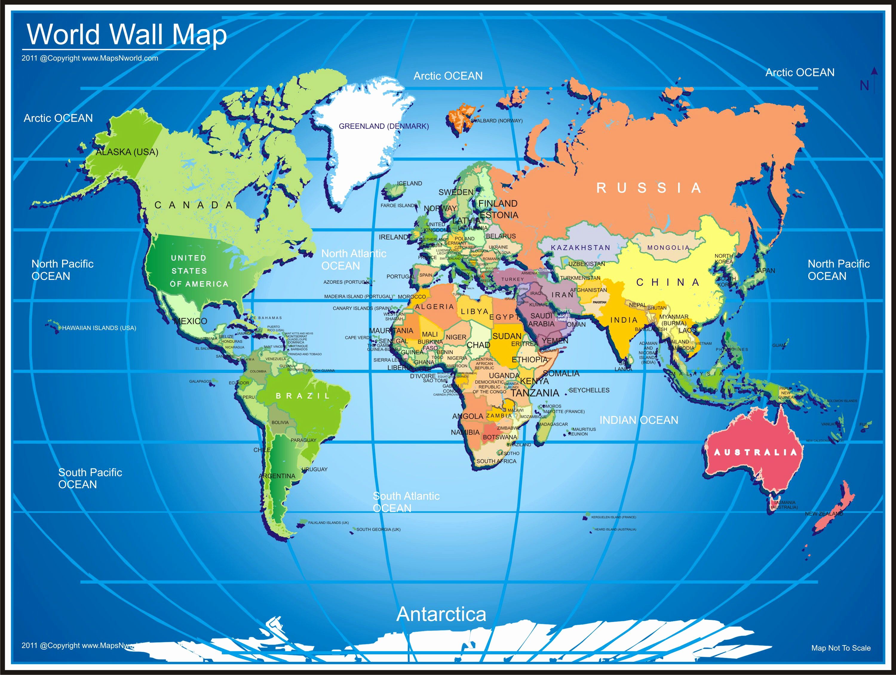 pix High Resolution Labeled World Map