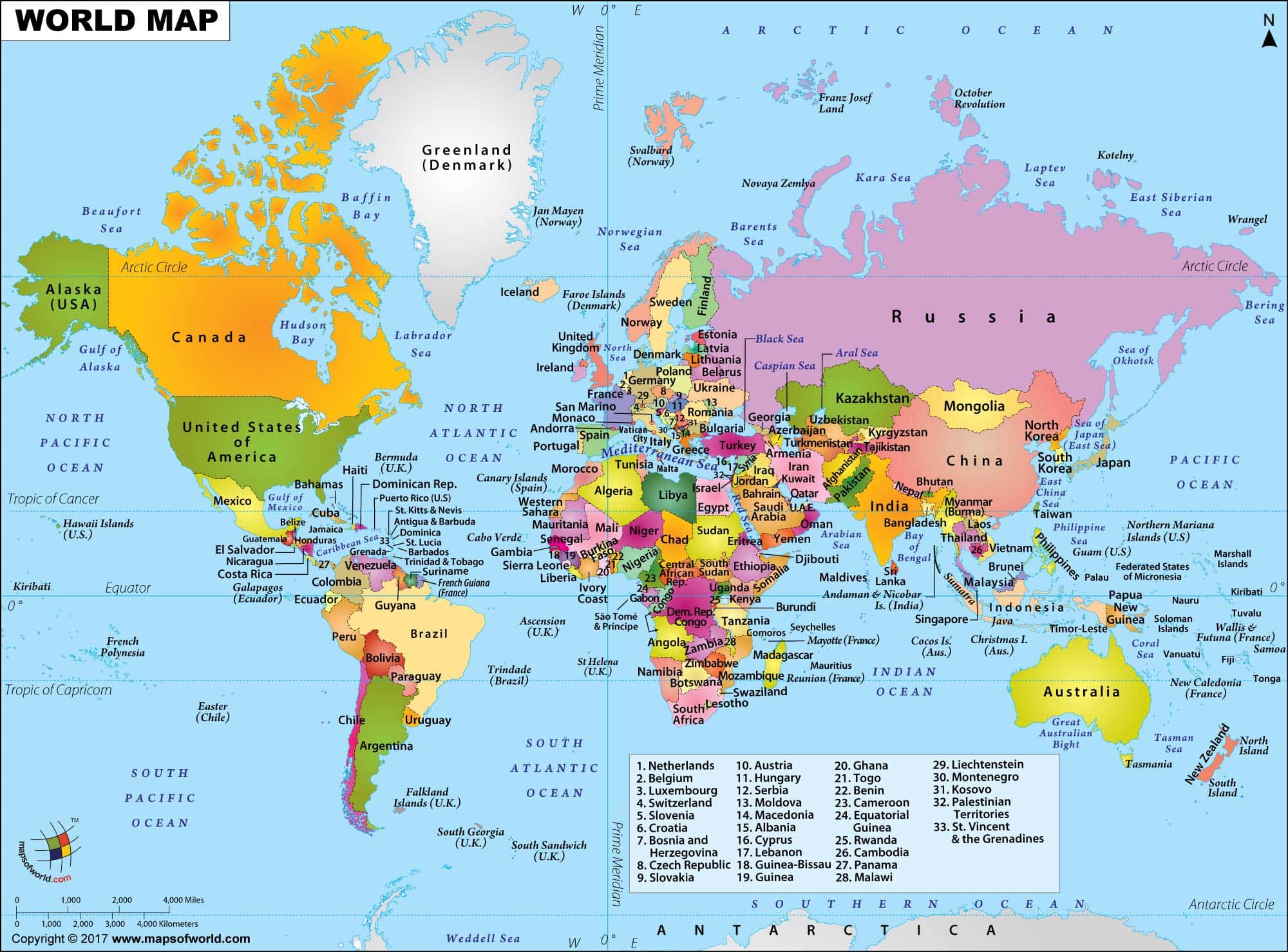 pics High Resolution Labeled World Map