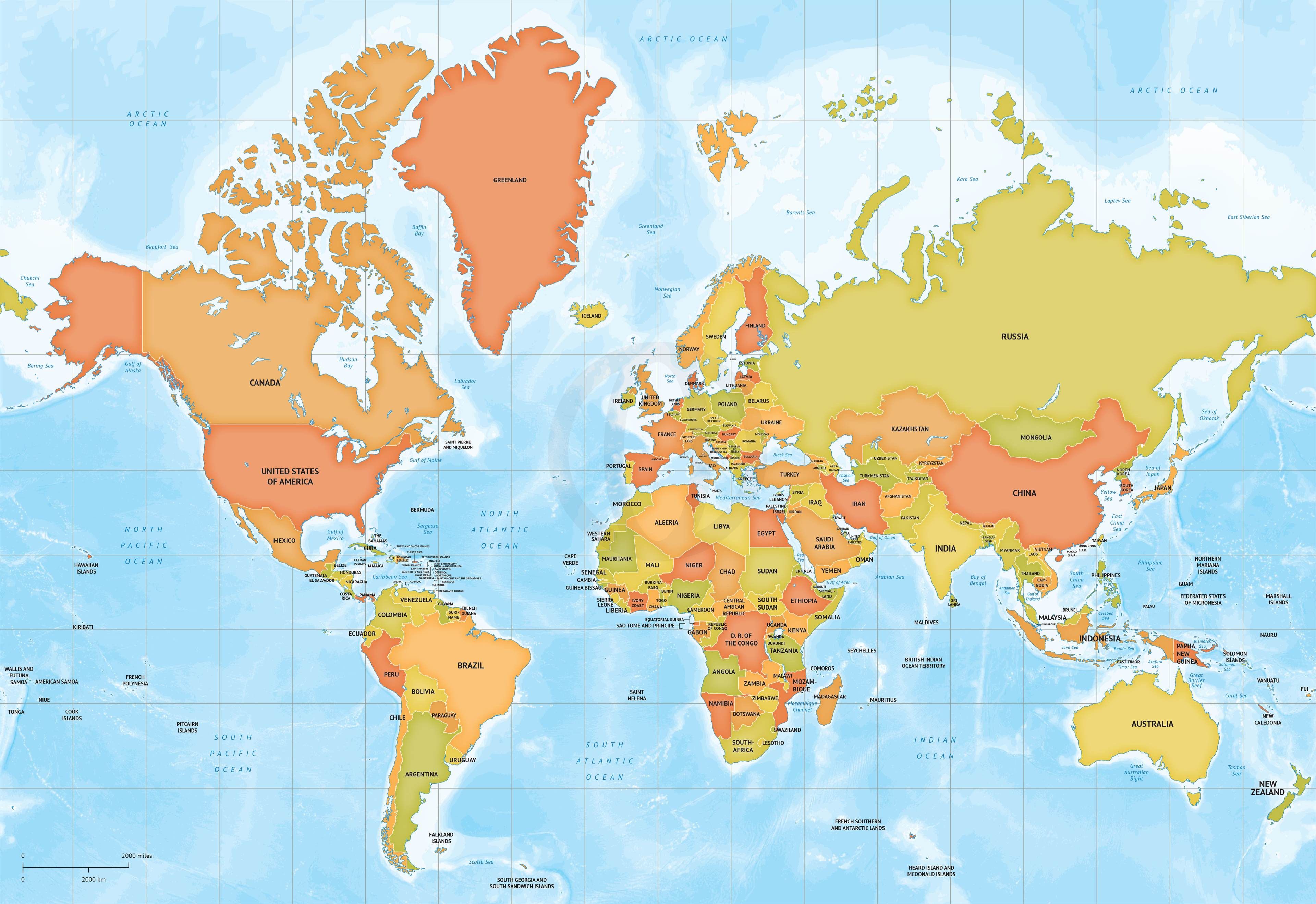 wallpapers High Resolution Pdf High Resolution Labeled World Map