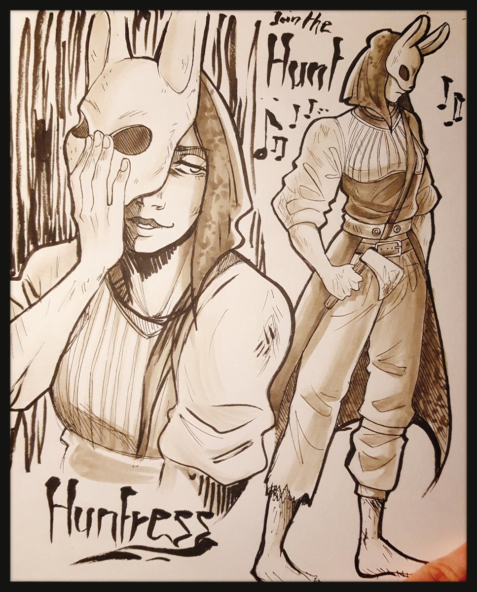 images Huntress Dbd Drawing