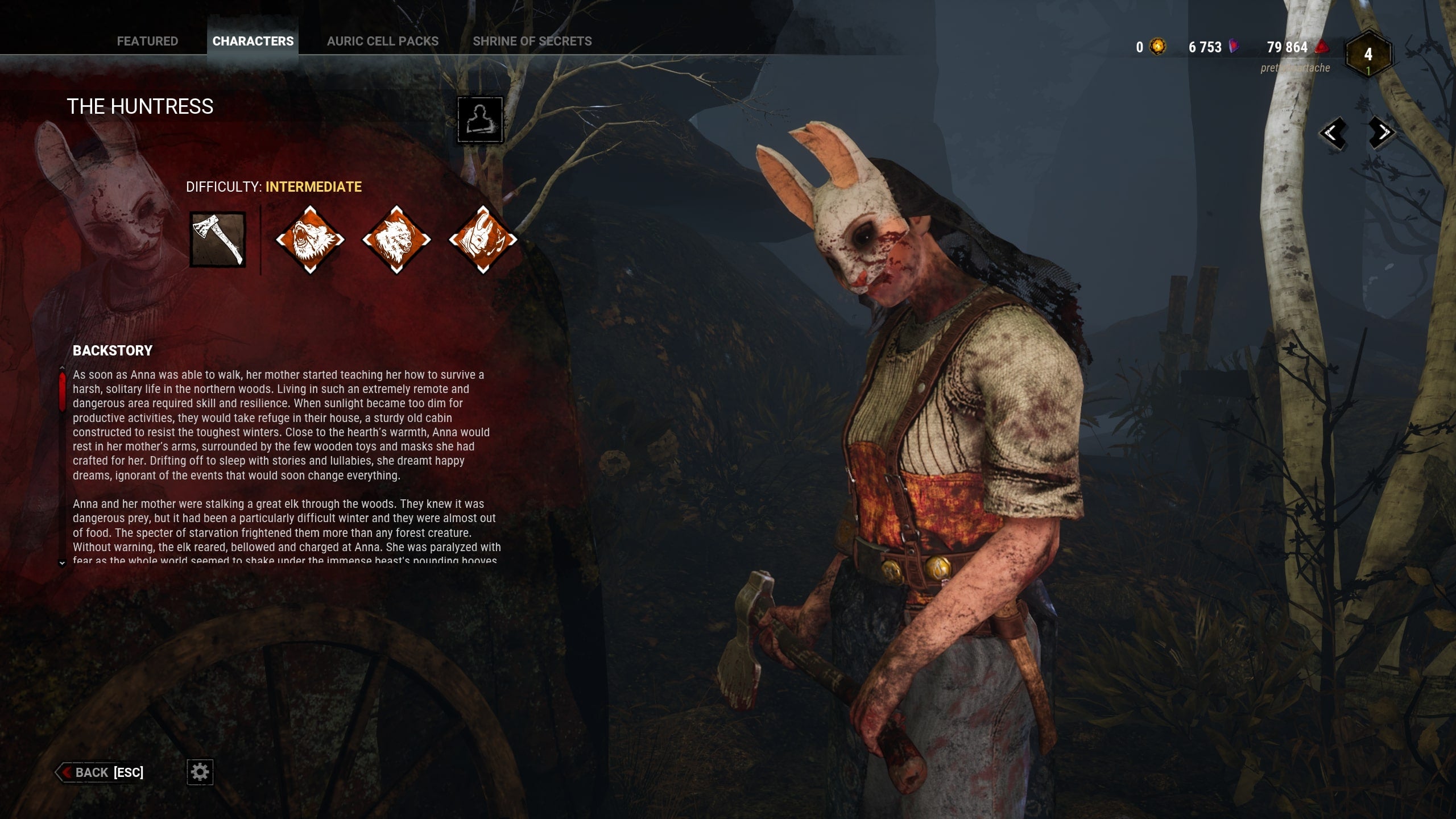 picture Huntress Dbd Face