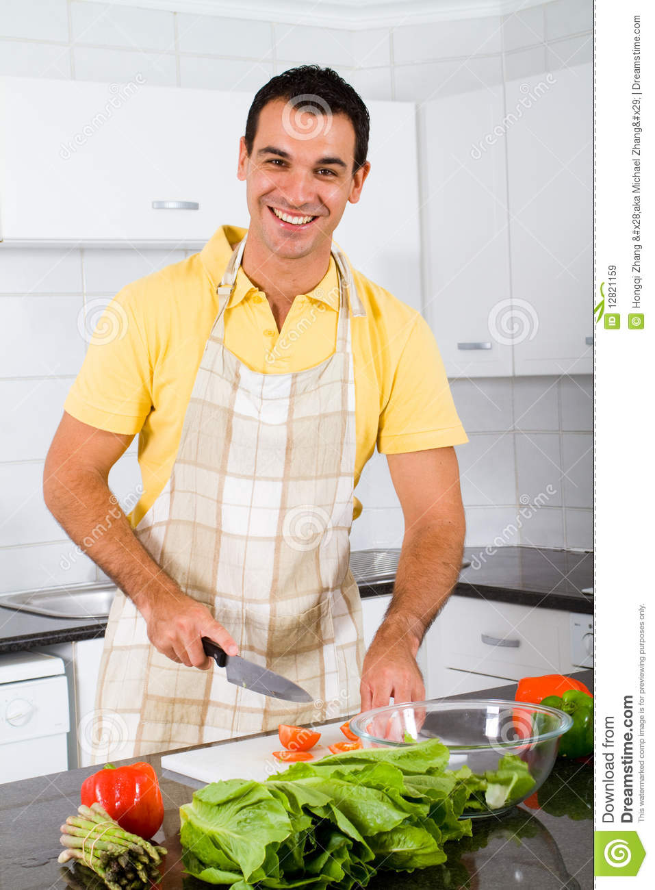 wallpapers Man Cooking Stock Photos