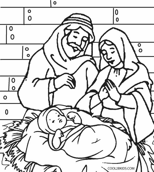 pic Manger Scene Coloring Page