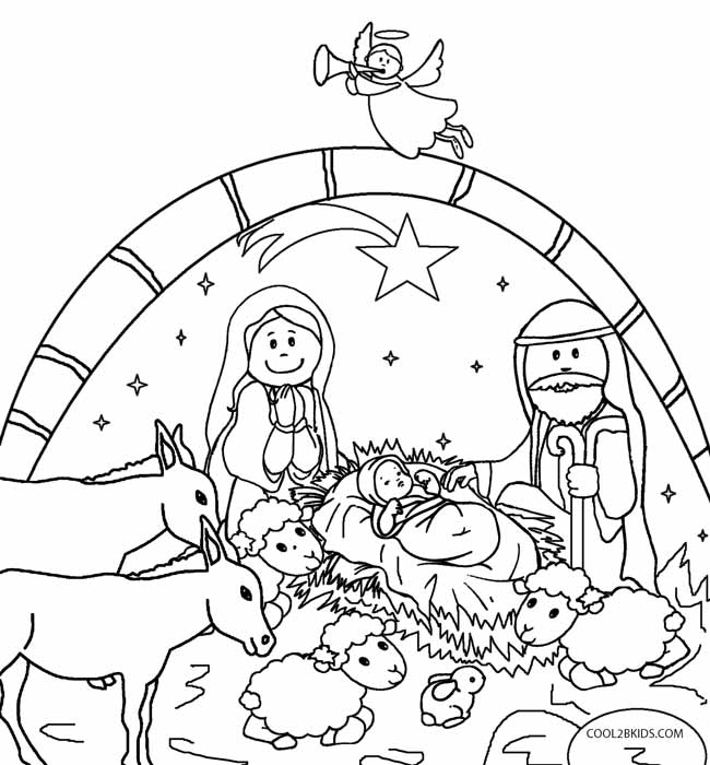 images Manger Scene Coloring Page