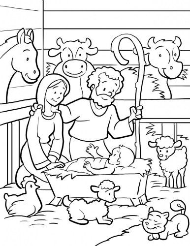 wallpapers Manger Scene Coloring Page