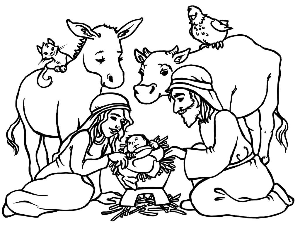 wallpapers Manger Scene Coloring Page