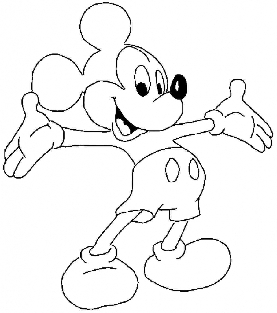 picture Mickey Mouse Line Drawing