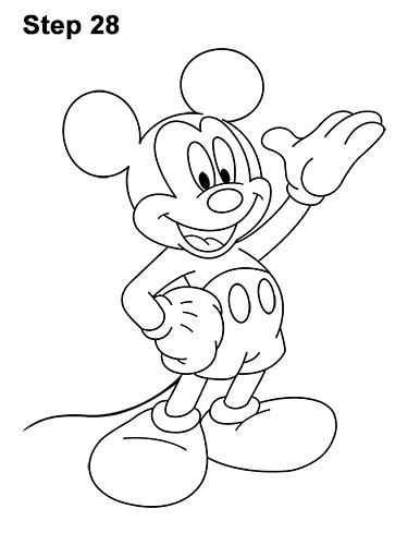 photo Mickey Mouse Line Drawing