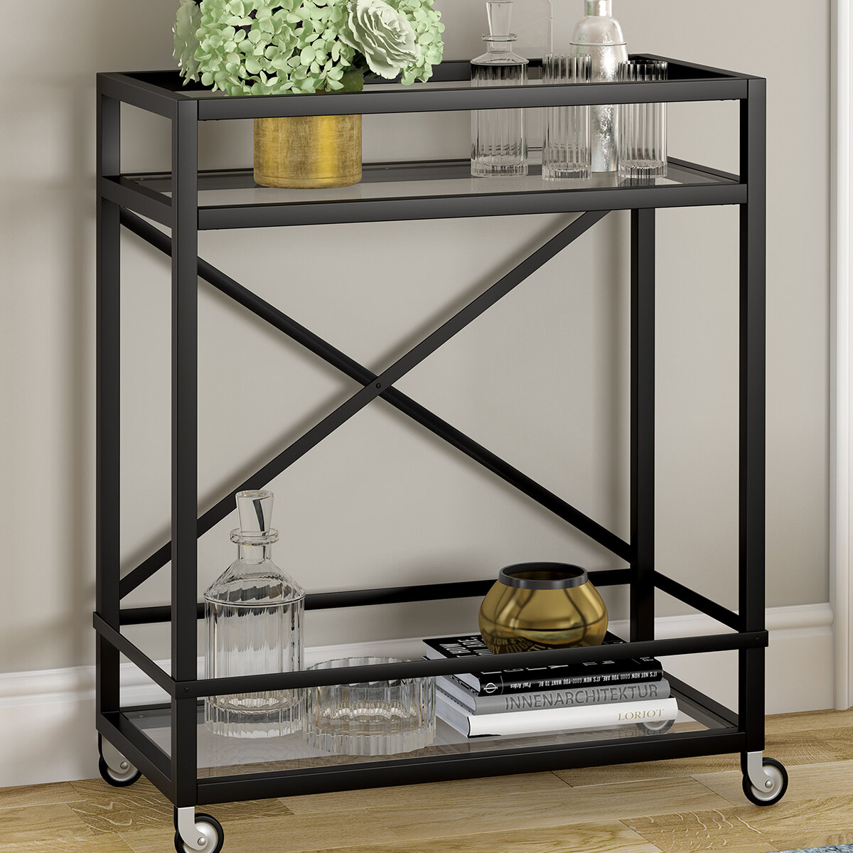 photo Modern Contemporary Bar Cart