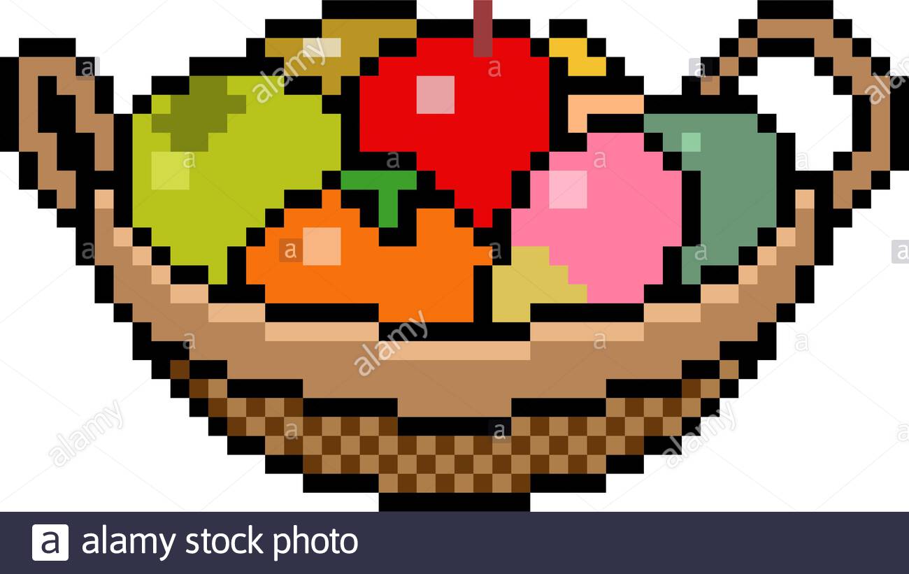 wallpapers Pixel Fruit Basket