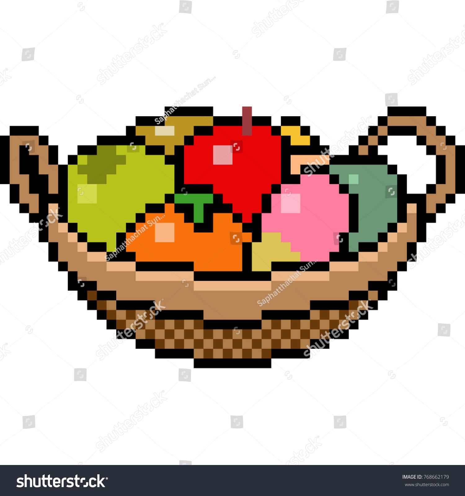 wallpapers Pixel Fruit Bowl