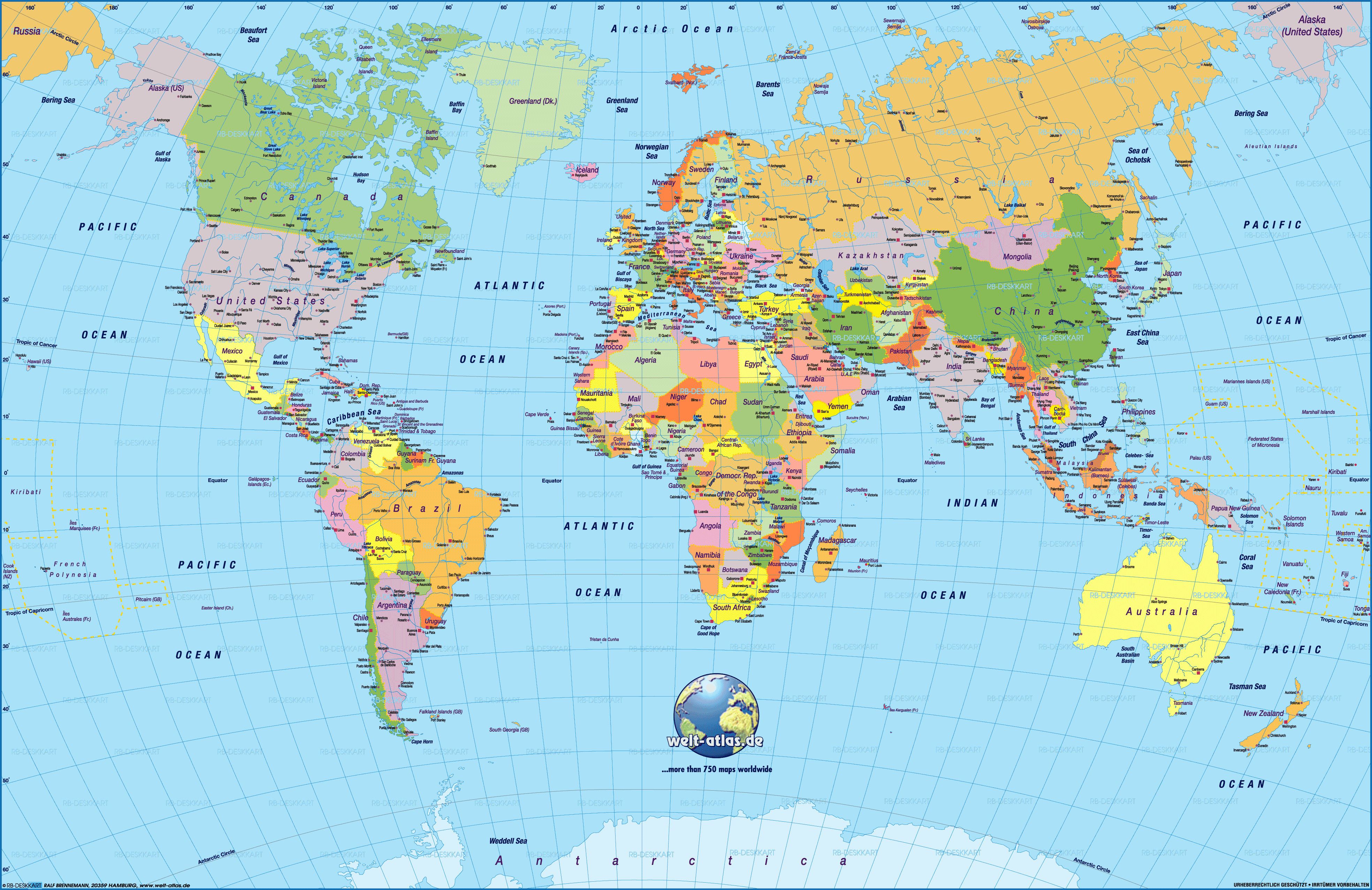 images Printable High Resolution Labeled World Map