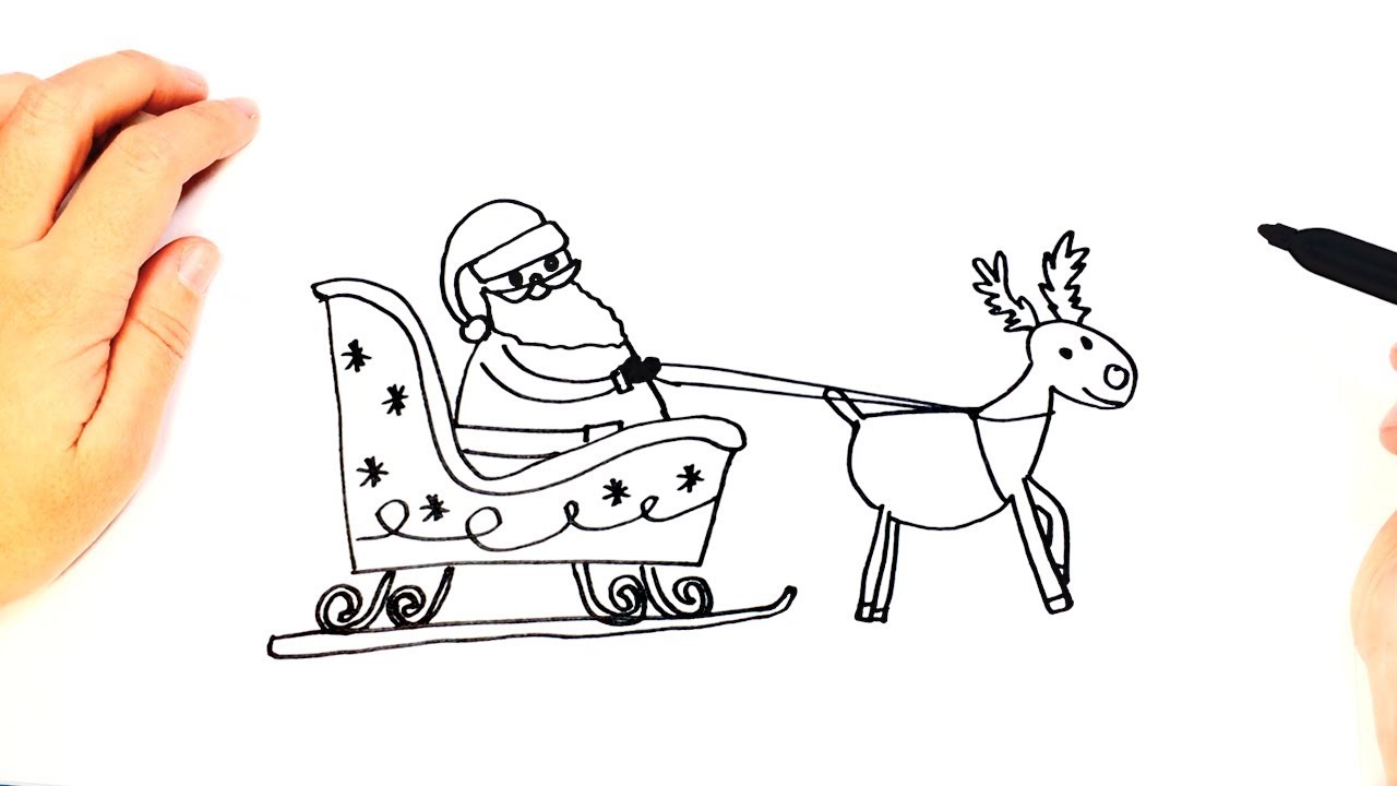 Featured image of post Reindeer And Sleigh Drawing