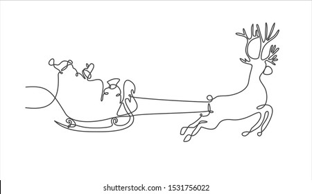 pix Reindeer And Sleigh Drawing