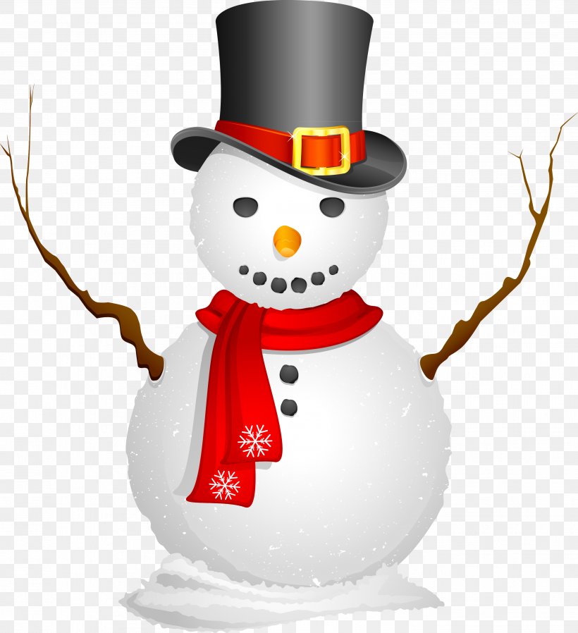 photo Snowman With Scarf Drawing