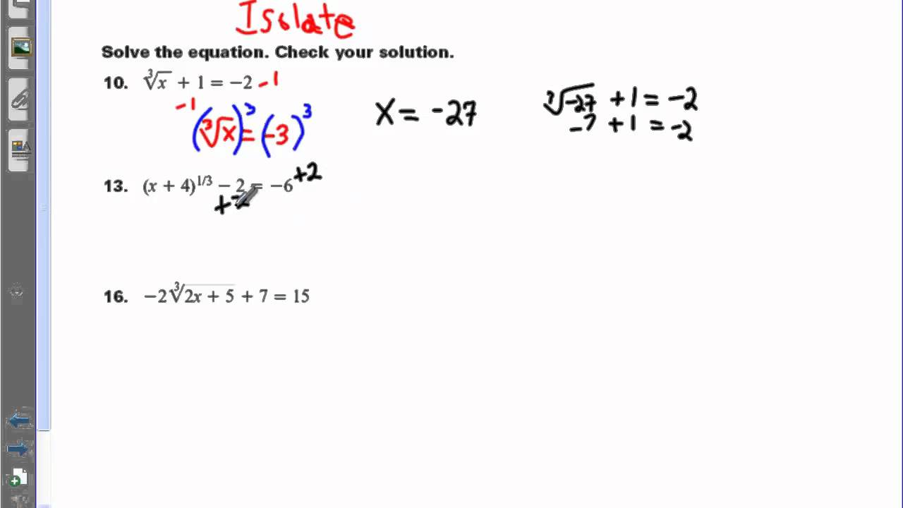 pic Solving Cubic And Cube Root Equations