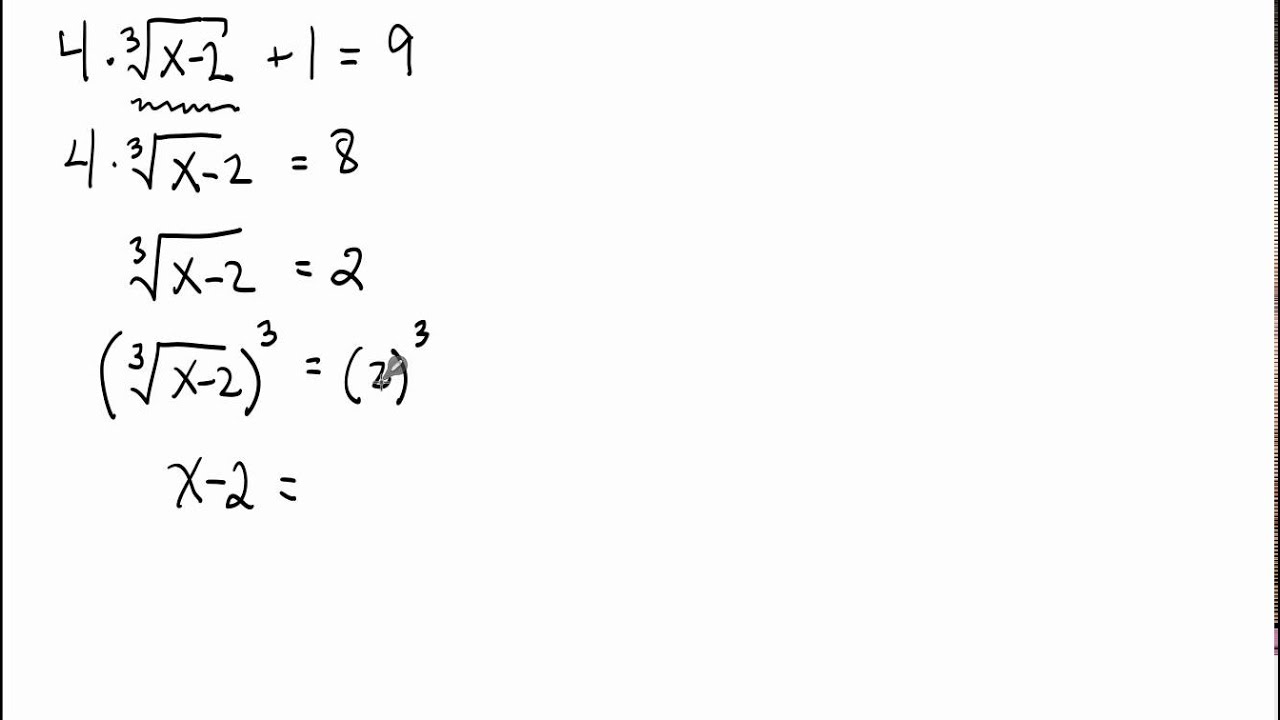 picture Solving Cubic And Cube Root Equations