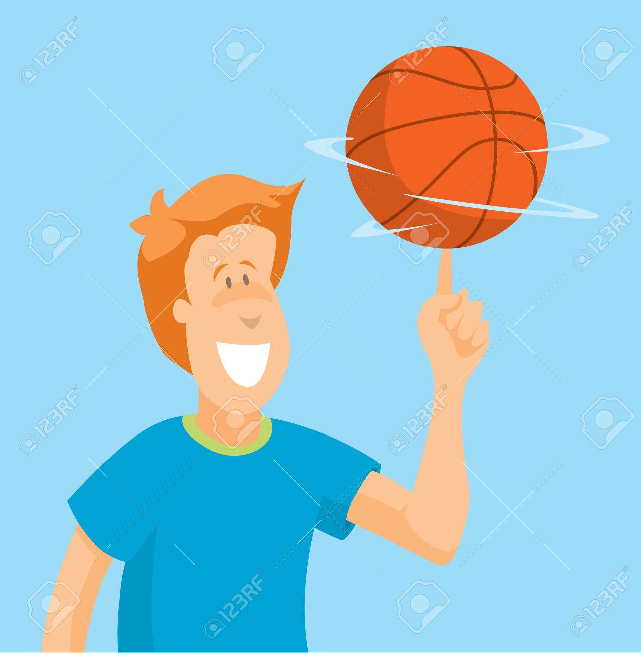 images Spinning Basketball On Finger Cartoon