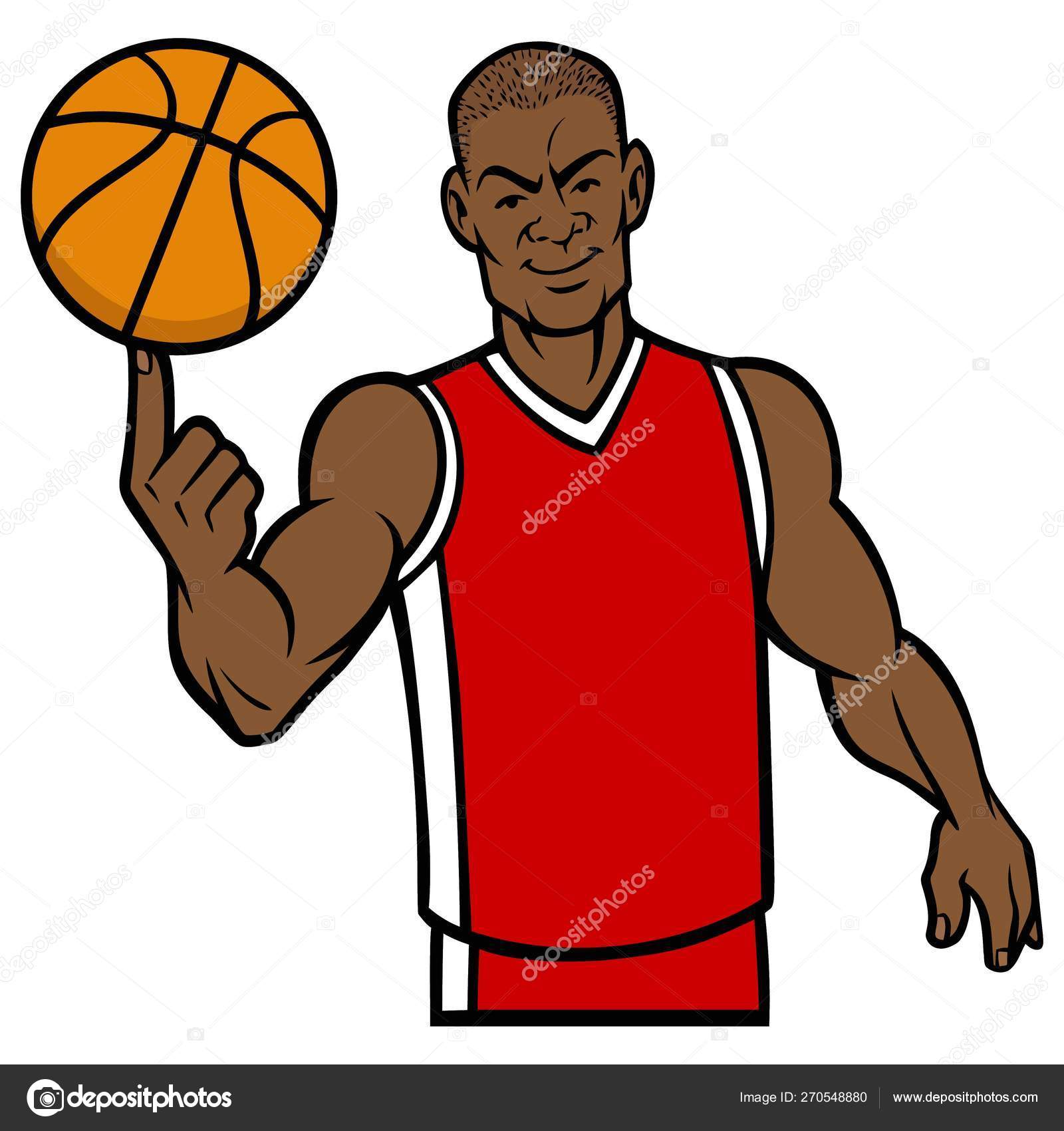 pic Spinning Basketball On Finger Cartoon