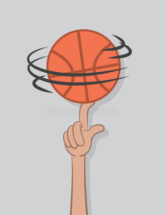 pic Spinning Basketball On Finger Cartoon