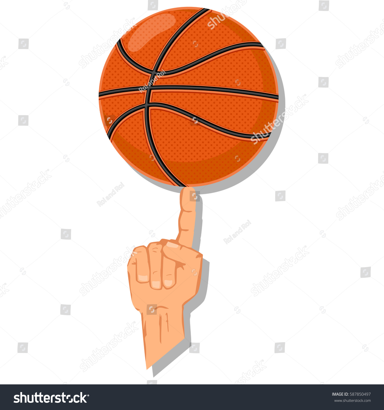 wallpapers Spinning Basketball On Finger Cartoon