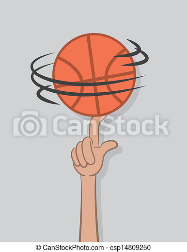 picture Spinning Basketball On Finger Drawing