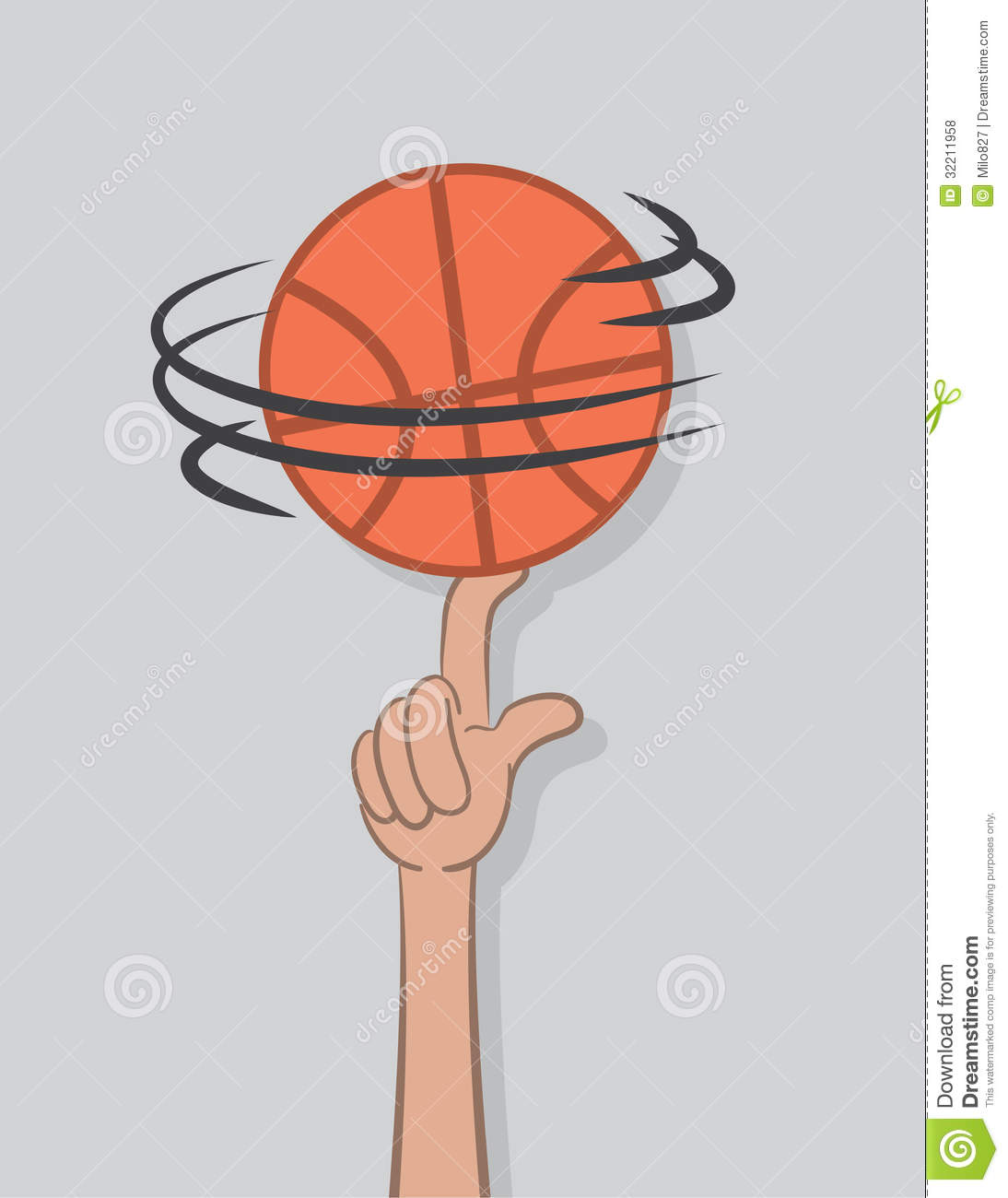 picture Spinning Basketball On Finger Drawing