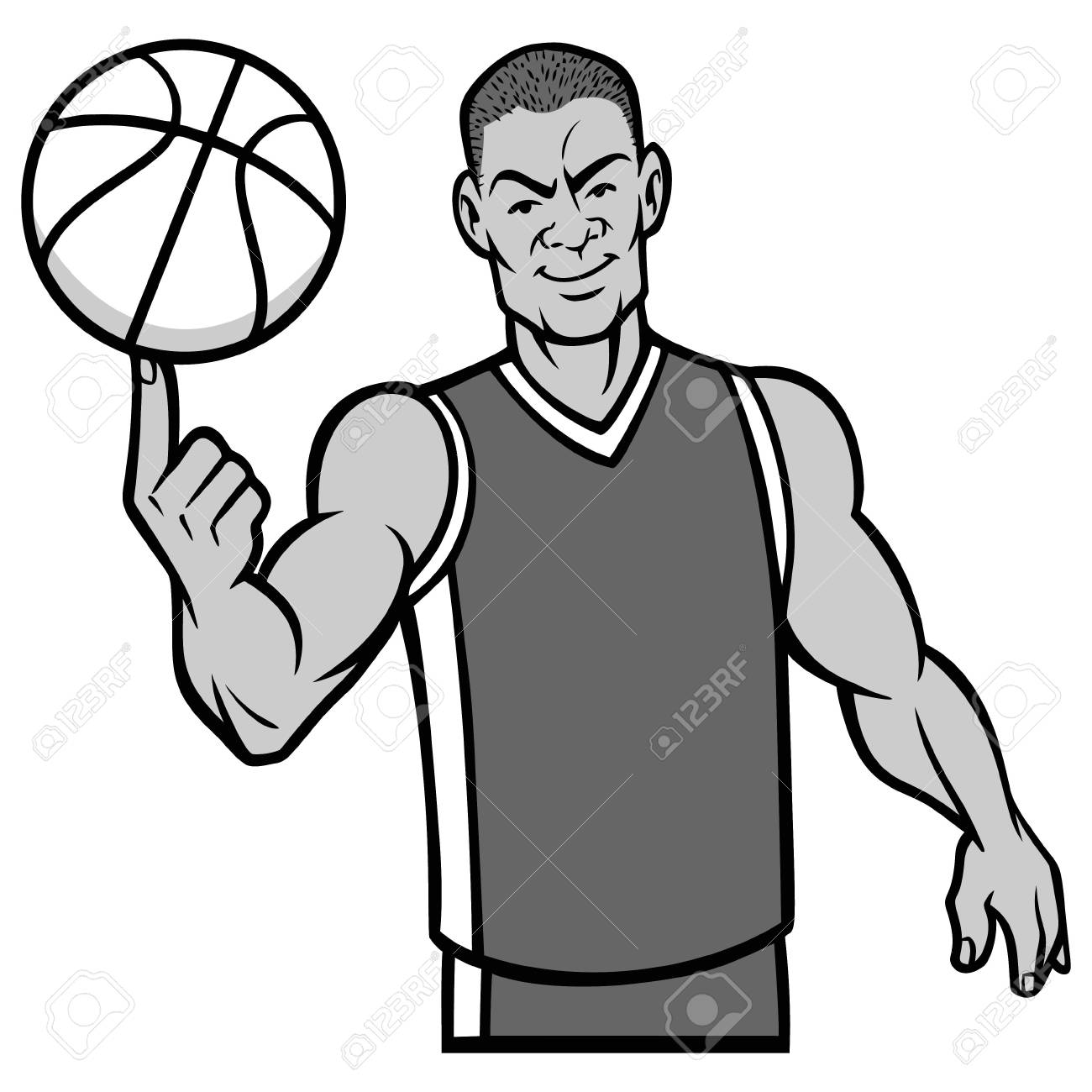 photo Spinning Basketball On Finger Pose