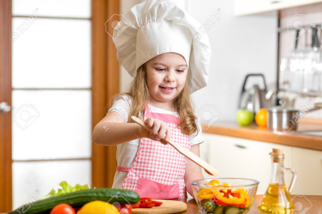 picture Stock Photo Kid Cooking