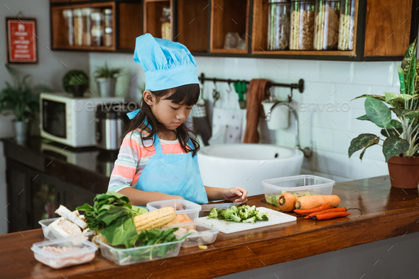 picture Stock Photo Kid Cooking