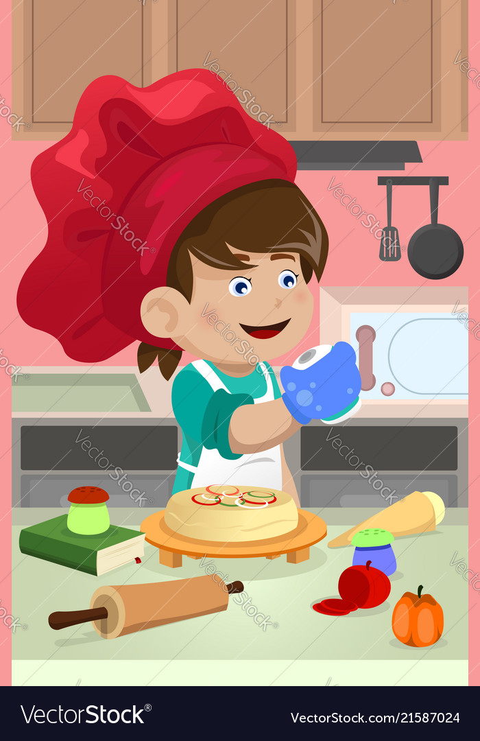 pic Stock Photo Kid Cooking