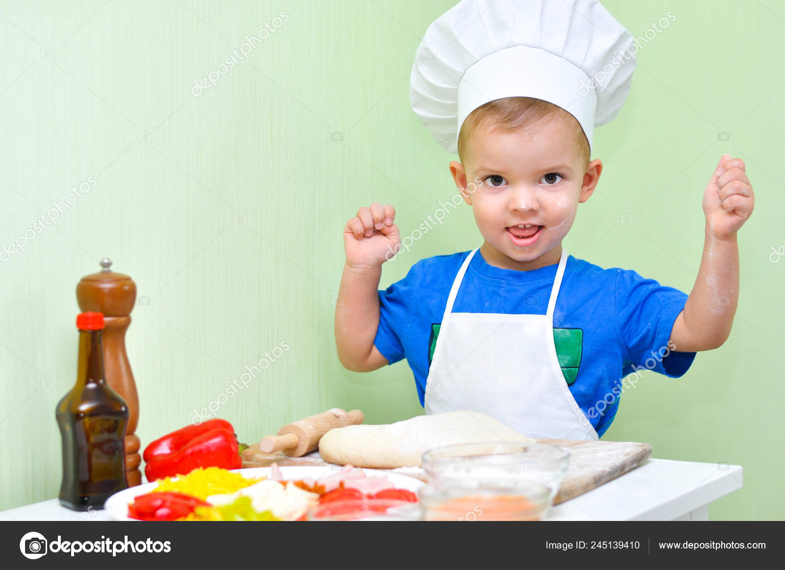 pic Stock Photo Kid Cooking