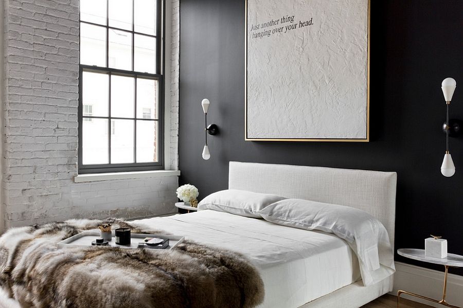 picture White Grey Industrial Bedroom